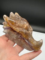Rainbow Fluorite Dragon Head Carving #9 – 418g