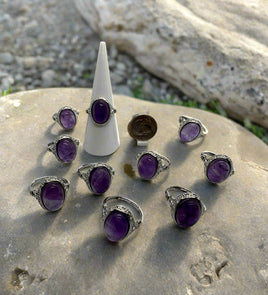 Natural Amethyst Rings