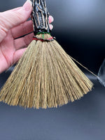 Natural Clear Quartz Decorative Crystal Broom with Om Symbol