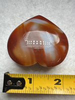 Carnelian Heart Palm Stone #9