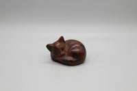 Mahogany Obsidian Sleeping Cat