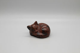 Mahogany Obsidian Sleeping Cat