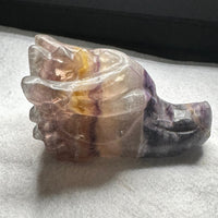 Natural Rainbow Fluorite Dragon Head Carving #3 – 382g