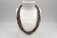 Natural 3mm Faceted Rainbow Tourmaline Necklace