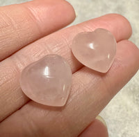 Rose Quartz Heart Pair