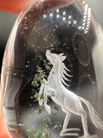 Beautiful Horse Garden Quartz Inner Scene Carving #5