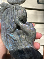 Labradorite Dragon Castle Carving
