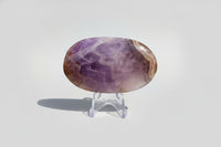 Amethyst Mixed with Stripe Agate Palm Stone #5 (small rainbows)