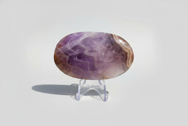 Amethyst Mixed with Stripe Agate Palm Stone #5 (small rainbows)