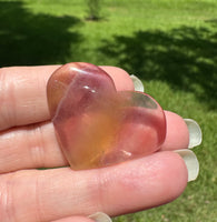 Candy Fluorite Carved Heart #11