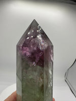 Large Fat Watermelon Fluorite Tower #3
