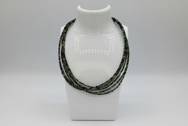 Natural 2mm Ruby Zoisite Faceted Necklaces