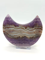 Amethyst Lace Agate Large Moon #1
