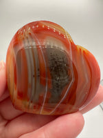 Carnelian Heart Palm Stone #1