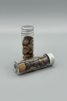 Glass Jar of Polished Tiger’s Eye