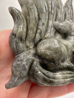 Labradorite Nine-Tailed Fox – Purple, Pink & Orange Flash
