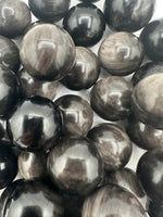 Silver Sheen Obsidian Spheres