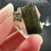 Natural Quartz with Green Tourmaline Crystal – Minas Gerais, Brazil Mineral Specimen