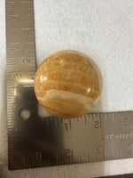 Yellow Calcite Stripe Sphere #7