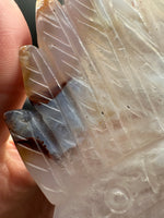 Druzy Agate Geode Indigenous-Inspired Profile Headdress Carving #8