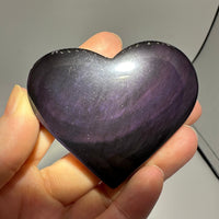 Rainbow Sheen Obsidian Heart #8