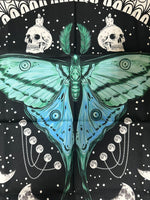 Moon Phase Moth Altar.Tarot Cloth