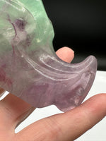 Rainbow Fluorite Dragon Head Carving #5 – 402g
