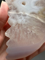 Druzy Agate Geode Indigenous-Inspired Profile Headdress Carving #8