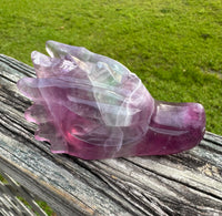 Fluorite Dragon Head Carving #18