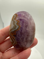 Amethyst Mixed with Stripe Agate Palm Stone #1