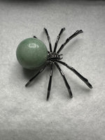 Spider with Green Aventurine Sphere