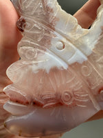 Druzy Agate Geode Indigenous-Inspired Profile Headdress Carving #10
