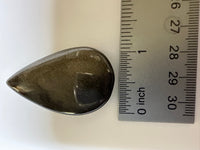 Natural Golden Sheen Obsidian Pearshape Large Cabochon #6