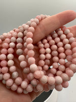 Pink Opal 6mm Bracelet Three Piece Set
