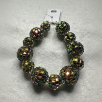 Rainbow Mosaic Disco Ball Bead Strand