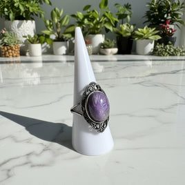 Natural Charoite Ring #42