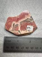 Rhodochrosite Slab #5 – Pink Banded Natural Stone Specimen