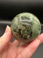 Natural Green Diopside Crystal Sphere 327g – Polished Gemstone #3