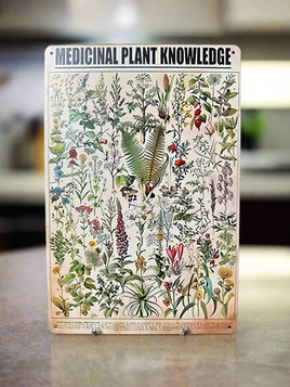 Medicinal Plant Knowledge Novelty Tin Sign