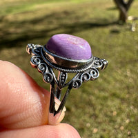 Natural Charoite Ring #27