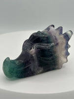 Fluorite Dragon Head Carving #22
