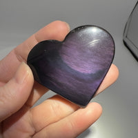 Rainbow Sheen Obsidian Heart #4