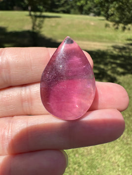 Pear Shape Candy Fluorite Cabochon #15
