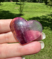 Candy Fluorite Carved Heart #17