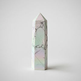 Angel Aura Howlite Obelisk Point #1