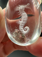 Beautiful Seahorse Garden Quartz Inner Scene Carving #1