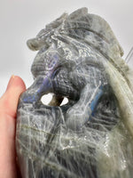 Labradorite Dragon Castle Carving
