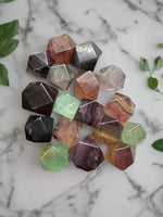 Rainbow Fluorite Tetradecahedron Shaped Tumbles
