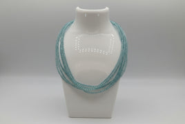 Natural 2mm Blue Topaz Necklaces