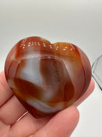 Carnelian Heart Palm Stone #9